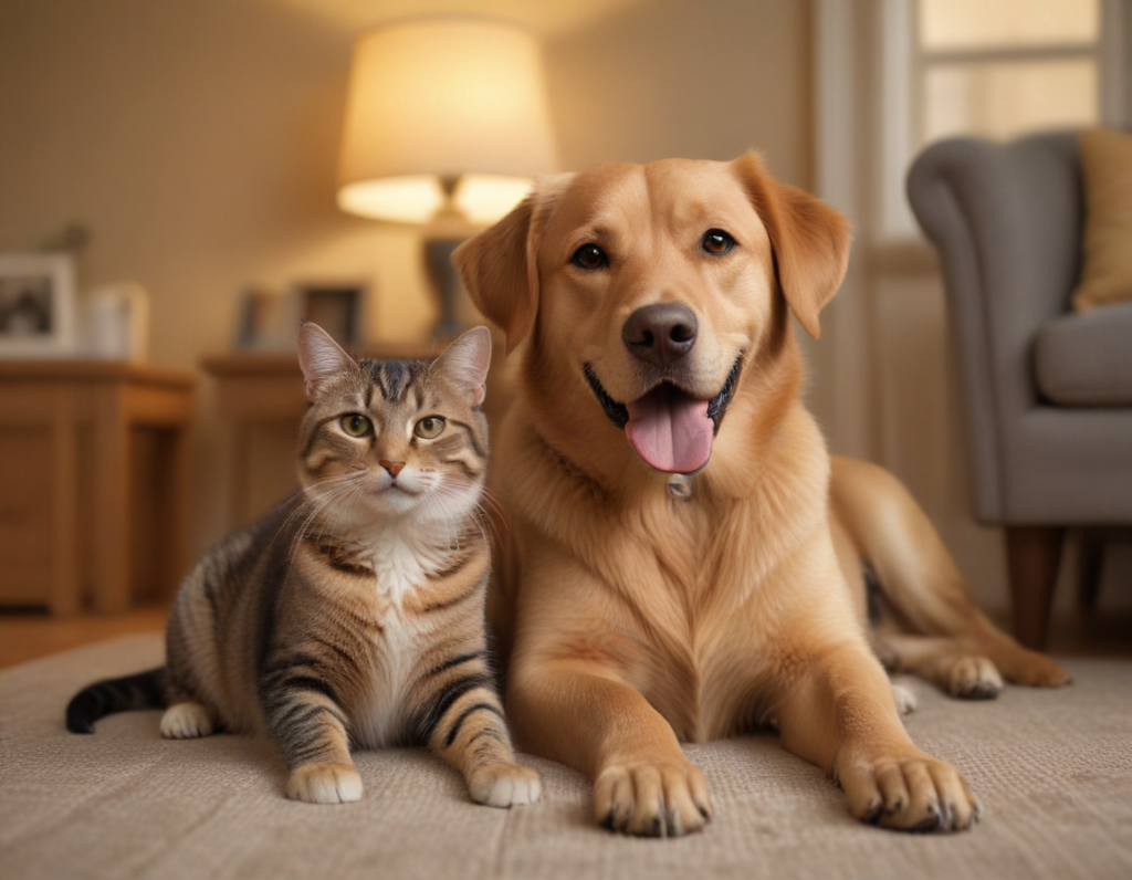 Adopted pets in a loving home